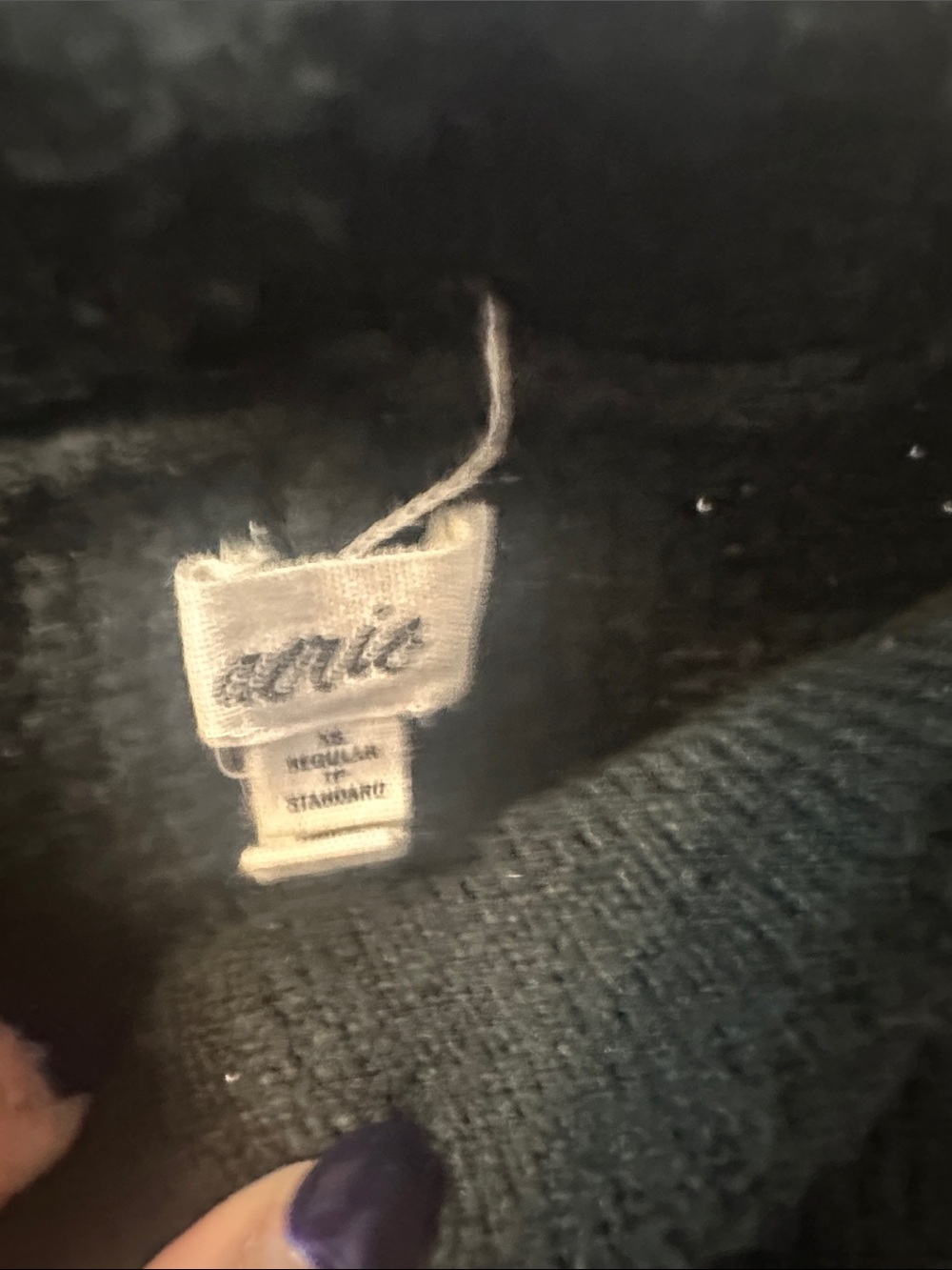 aerie Black Wide-Leg Knit Pants - Picture 3 of 3